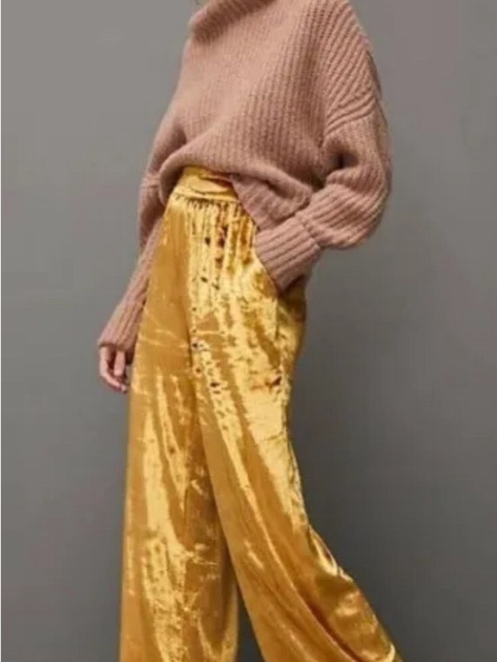 Maeve by Anthropologie Anastacia Velvet Wide-Leg Pants